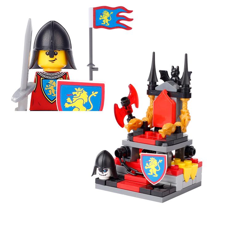 MOC Medieval Castle Building Blocks Set House Bedroom Table Furniture Kitchen Knight Witch Wizard Halloween Skeleton Brick Toys