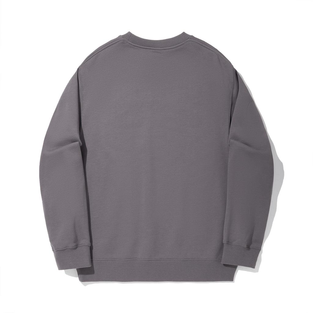 Li Ning Trendy Sports Series Solid Color Round Neck Comfortable Breathable Versatile Loose Sweatshirt Unisex sweatshirt Light-Gray AWDV719-4