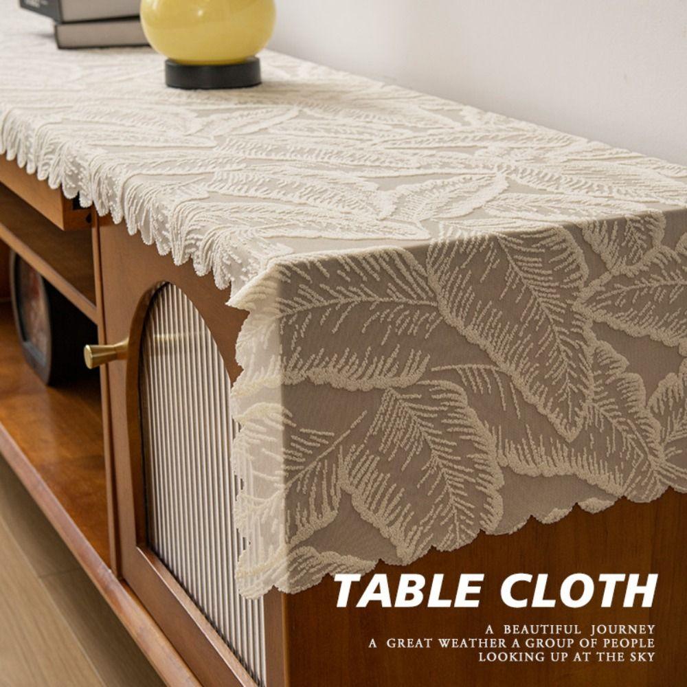 Dustproof Lace Tablecloth Openwork Design Square Tablecloth Retro Tea Table Cloth  Wedding Party