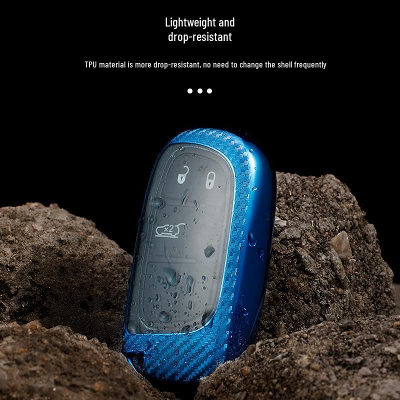 Carbon Fiber Car Key Cover for Jeep Compass & Renegade