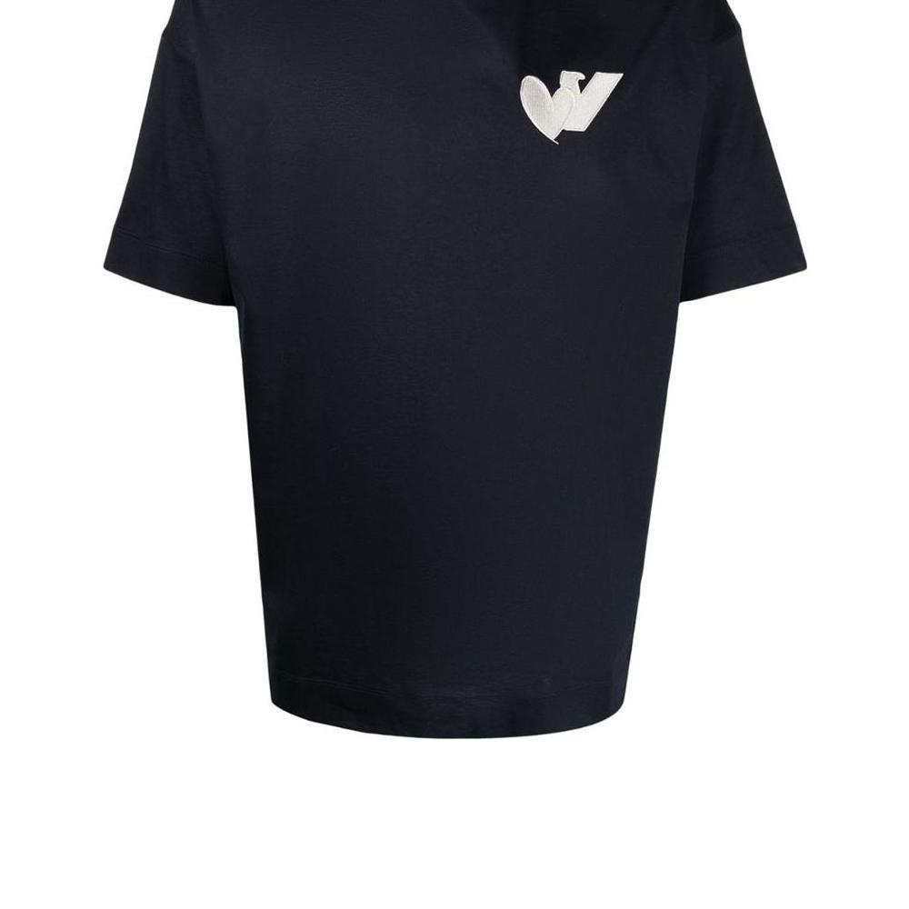 Emporio Armani Logo Print Crew Neck Short Sleeve T-Shirt Men Tops Black 6L1TG2-1JSAZ-0999