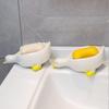 Little Yellow Duck Soap Box Cartoon Drain Soap Holder Household Creative Soap Container Bathroom Jewelry Storage Gadgets Toilet Shelf