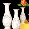 Lotus Relief Ceramic Vase for Flower Arrangements - Guanyin Pure Ornament