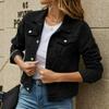 Denim Jacket For Women With Pockets And Turndown Collar Streetwear Summer