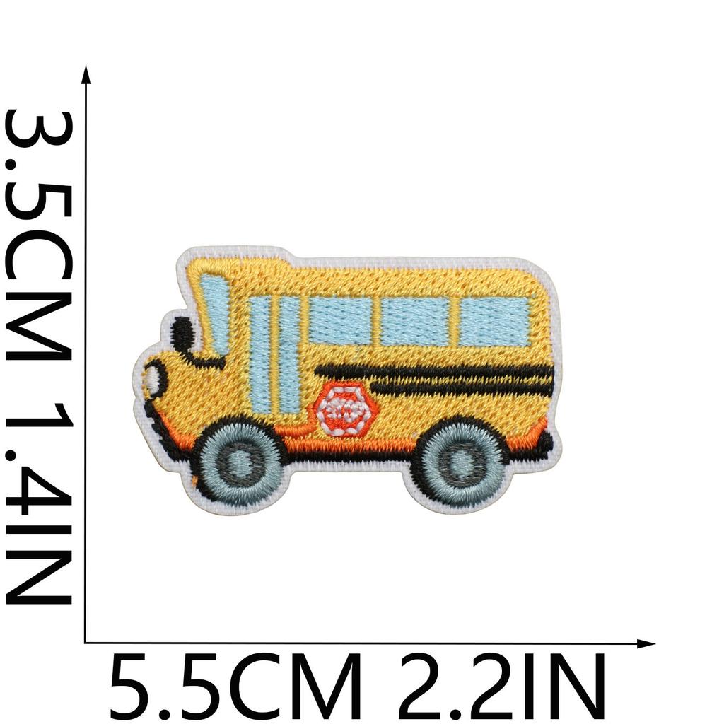 Cute Little Ship Embroidery Cloth Sticker Hot Air Balloon Patch Sticker Children'S Clothing Embellishment Traffic Lights Car Computer Embroidery Label