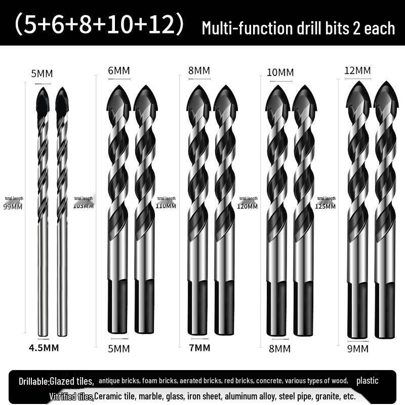 6mm Triangle Drill Bit for Tile, Concrete, Glass, and Cement