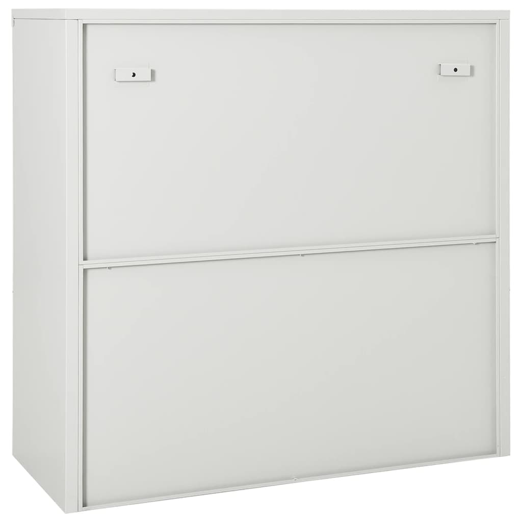 Vidaxl Schrank mit Schiebetüren, Hellgrau, 90x40x90 cm, Stahl