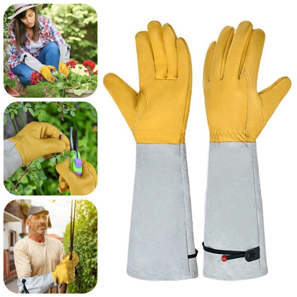 Breathable Thorn Proof Gardening Gloves Long-sleeved Rose Pruning Gloves Work Gloves Men Women