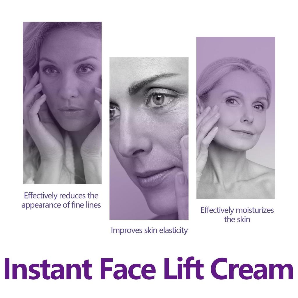 Instant Face Lift & Tightening Cream, Lifts & Firms Light Beige with Retinol, Collagen & Hyaluronic Acid, Moisturizes, Hydrates & Plumps Firming Cream