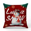 New Red Snowman Christmas Pillow Case Line Printed Pillow Case Festive Room Sofa Decoration Cushion Case