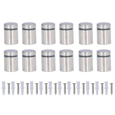 12 ks Distanční šroub Nerezová ocel 19x25mm Nástěnný Reklamní upevňovací sada Kit