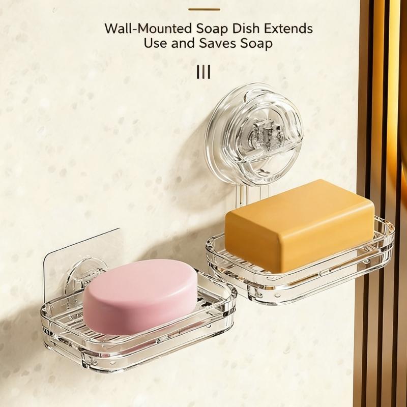 Modern Soap Holder Quick Installation Soap Container for Wall Mounting Soap Organizing Household Bathroom Decoration