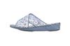 Pansy 9304 Indoor Slippers with Floral Size Blue Women's Hand-Knitted Print, Small,