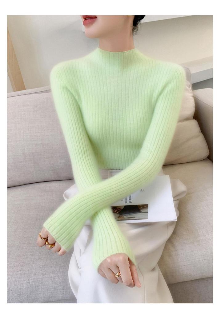 2025 Women's Cashmere Half-High Collar Slimming Sweater