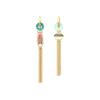 Aieryuan Asymmetric Tassel Earrings: High-End Minimalist Vintage Enamel Design