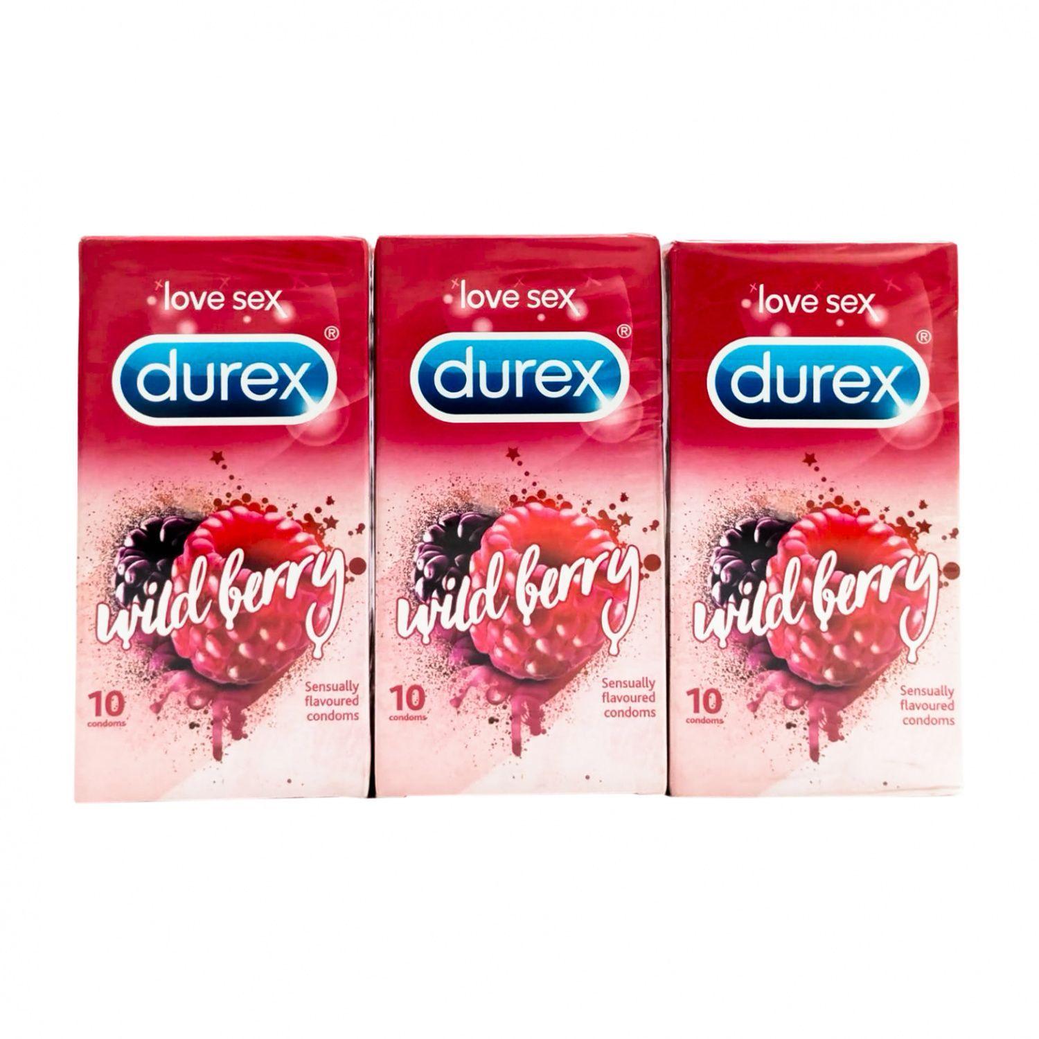 РќР°Р±РѕСЂ РёР· РїСЂРµР·РµСЂРІР°С‚РёРІРѕРІ СЃ Р°СЂРѕРјР°С‚РѕРј Р”РёРєРёС… СЏРіРѕРґ (3 x 10 С€С‚), Condoms Wild Berry Set,  Durex