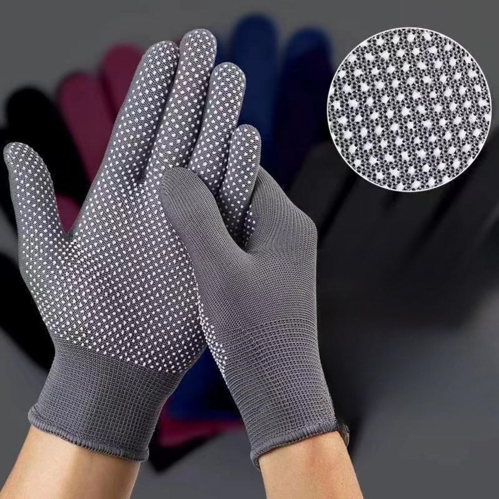 5 par sikkerhetsarbeidshansker, nylon, sykkelhansker, universelle, arbeid, vernehansker, bygningsarbeiderhansker, unisex