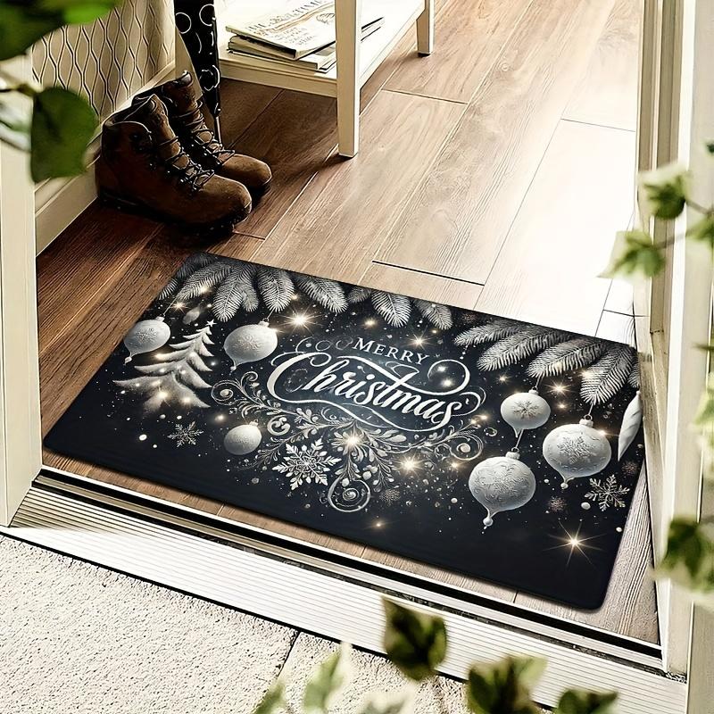 Christmas Carpet Soft Doormat Christmas Tree Romantic Floor Mat Living Room Carpet Rug For Bedroom Welcome Mat Outdoor
