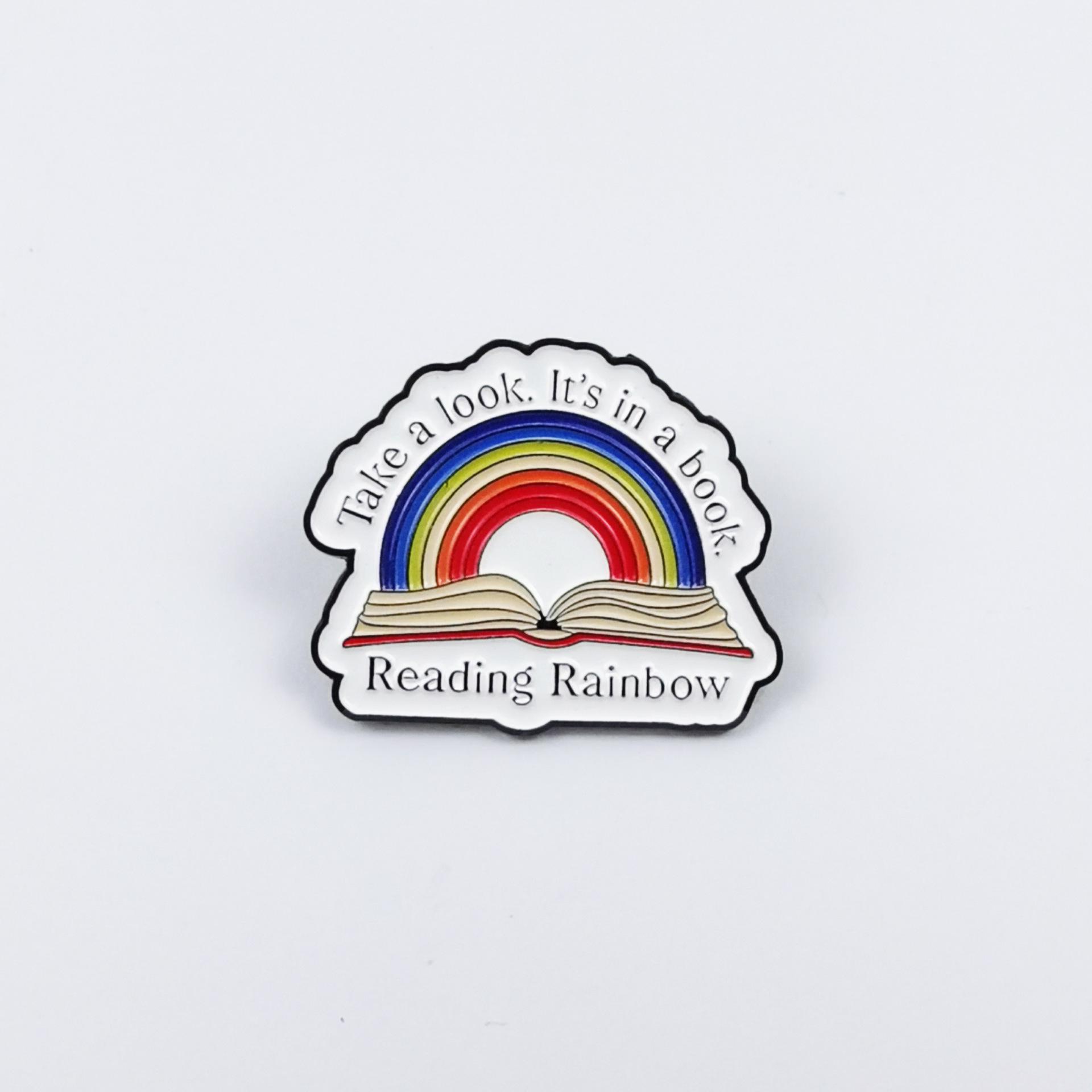 Colorful English Letter Brooch - Creative Cassette Book Alloy Medal for Clothing and Backpack Décor