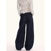 0123Start Waist-Stitched Flared Hem Jeans Unisex Loose American Retro Baggy Scimitar Pants Trendy