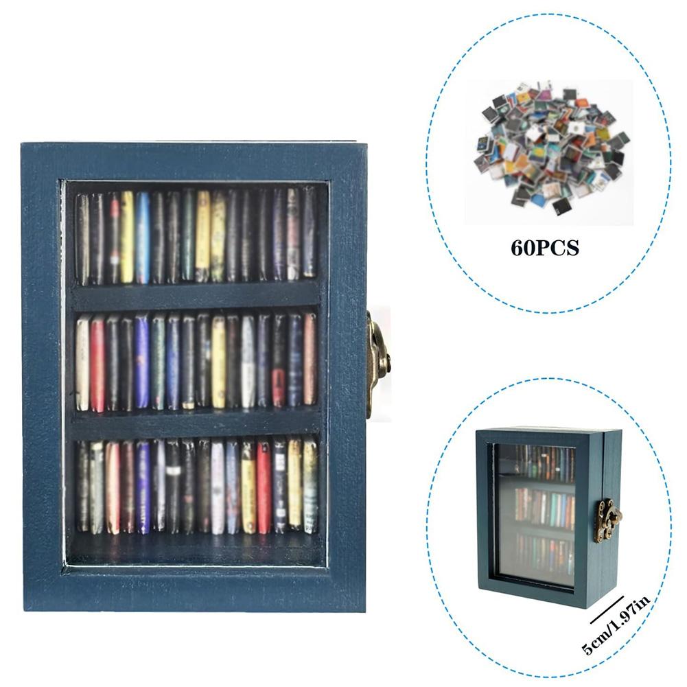 

Антитревожная книжная полка, миниатюрная библиотека, деревянная книжная полка, витрина, книжный шкаф для снятия стресса, кукольный домик, мебель, мод