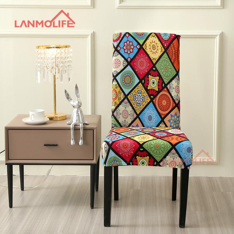 4/6pcs Stretchy Dining Chair Covers with Floral Print - Removable & Machine Washable Slipcovers for Living Room Restaurant Decor