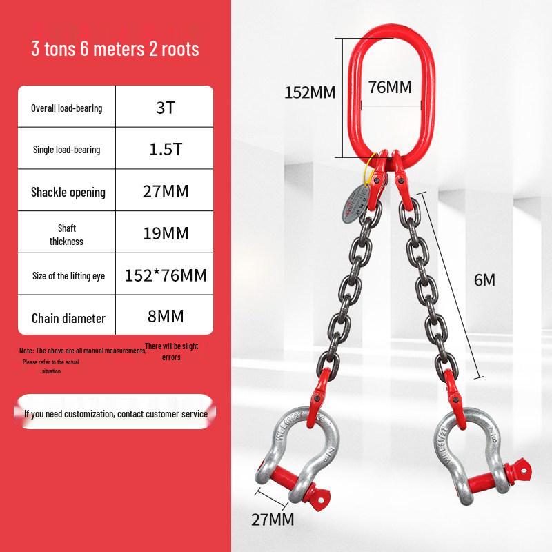 U-Shaped Bow Shackle Lifting Chain Hook with Iron Link