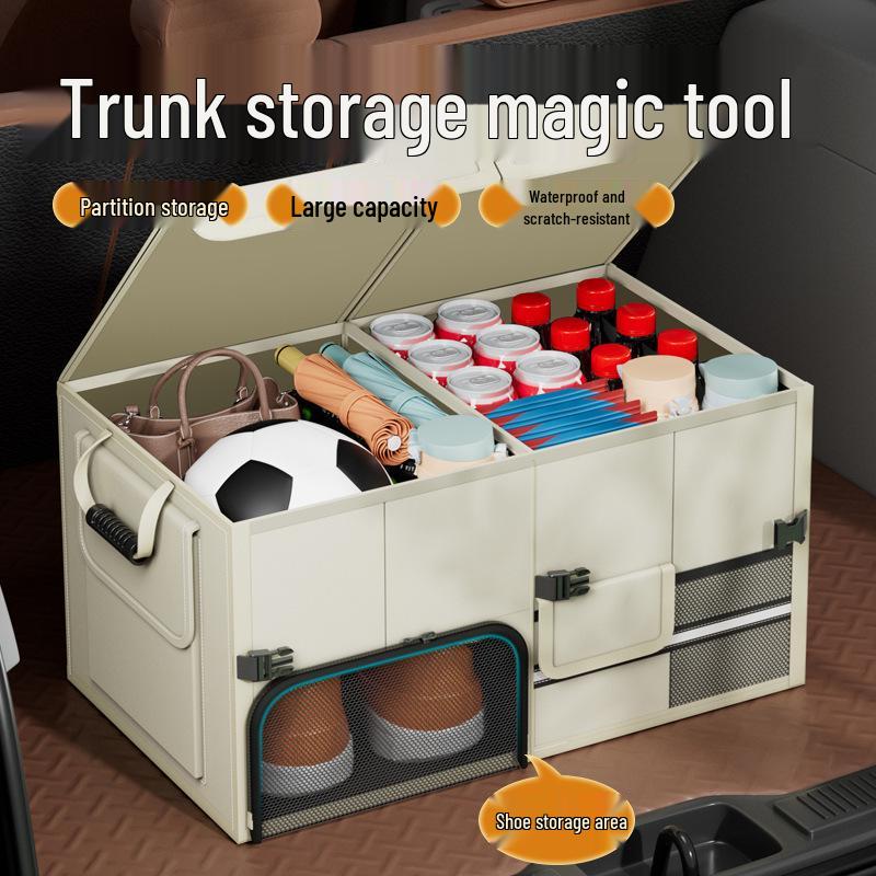 Foldable Car Trunk Organizer - Large Capacity Storage Box for Vehicle Interior
