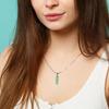 [KOAI] Green Aventurine Stick Power Stone Bar Pendant for Women