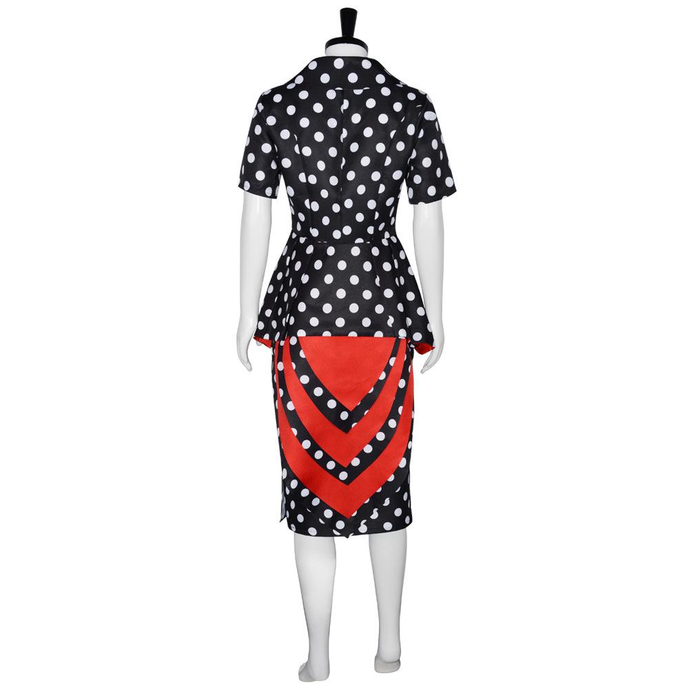 Coraline's Mother Cosplay Costume Dress Gothic Halloween Outfit Wig Straight Hair Movie Character Dress Party Gown