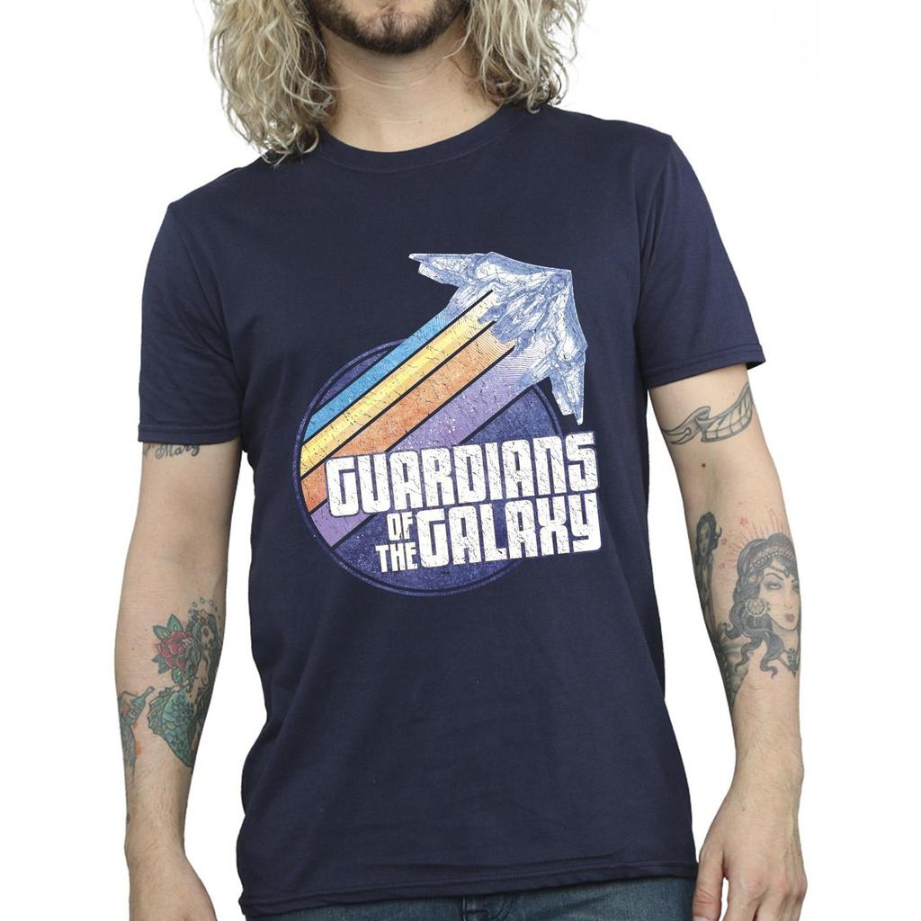 Guardians Of The Galaxy Mens Badge Rocket T-Shirt