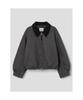 8Seconds Padded Lined Color-Blocked Collar Short Jumper Gray