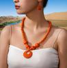 Perlenhalsketten- und Ohrring-Set für Damen - Modeschmuck-Accessoires zum Verschenken