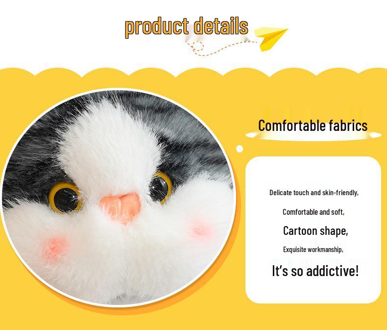 Bobo Cat Plush Toy: Kitten Doll for Girls, Perfect Birthday Gift