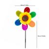 4Pcs Outdoor Wind Spinner Yard Garden Lawn Pinwheels Colorful Flower Windmill Decorative Sculpture Sunflower Pinwheels