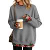 Women's Casual Printed Long Sleeve Sweatshirt with Design, Loose Fit Pullover Top