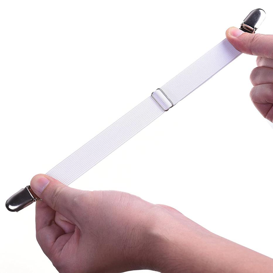 4pcs/set Elastic Bed Sheet Strip Fastener Bed Sheet Grippers Belt Adjustable Mattress Cover Blankets Holder Bed Sheet Set