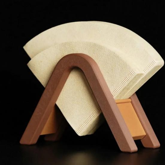 Coffee Filter Holder Countertop Coffee Filter Stand Storage Rack Organizer for Conical Square Round Coffee Filter Papers