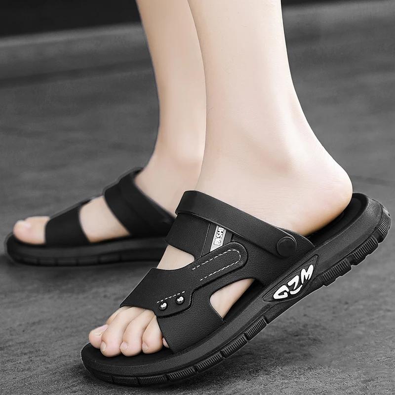 Fashion Fashion Men Sandals 2025 New Summer Casual Leather Walking Sandals Outdoor Antiskid Shoes Classic Breathable Business Sandals