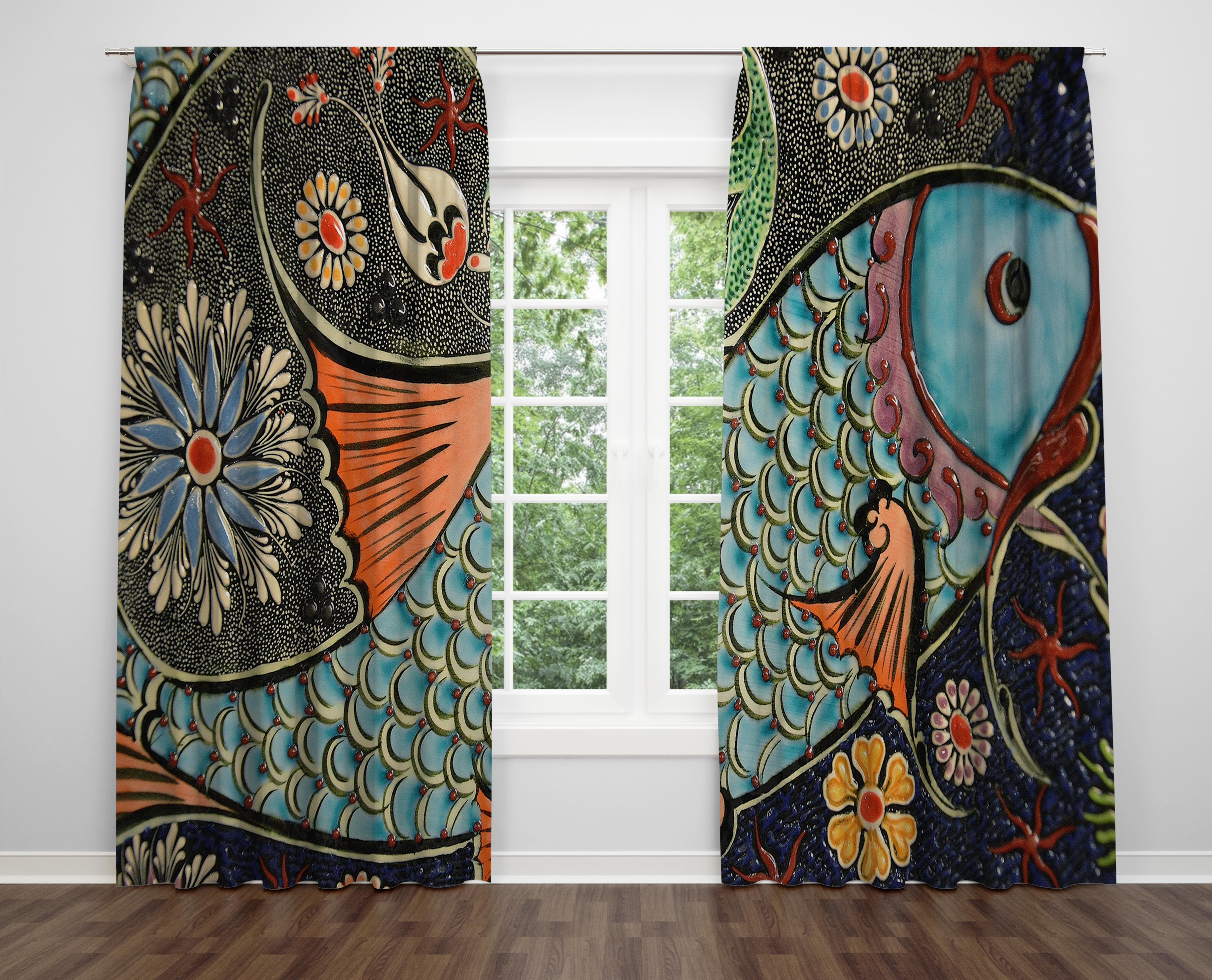 

Декоративний дизайн, високоякісна бавовняна тканина, ви можете вибрати одну або подвійну фіранку з крила 1 piece різнокольоровий