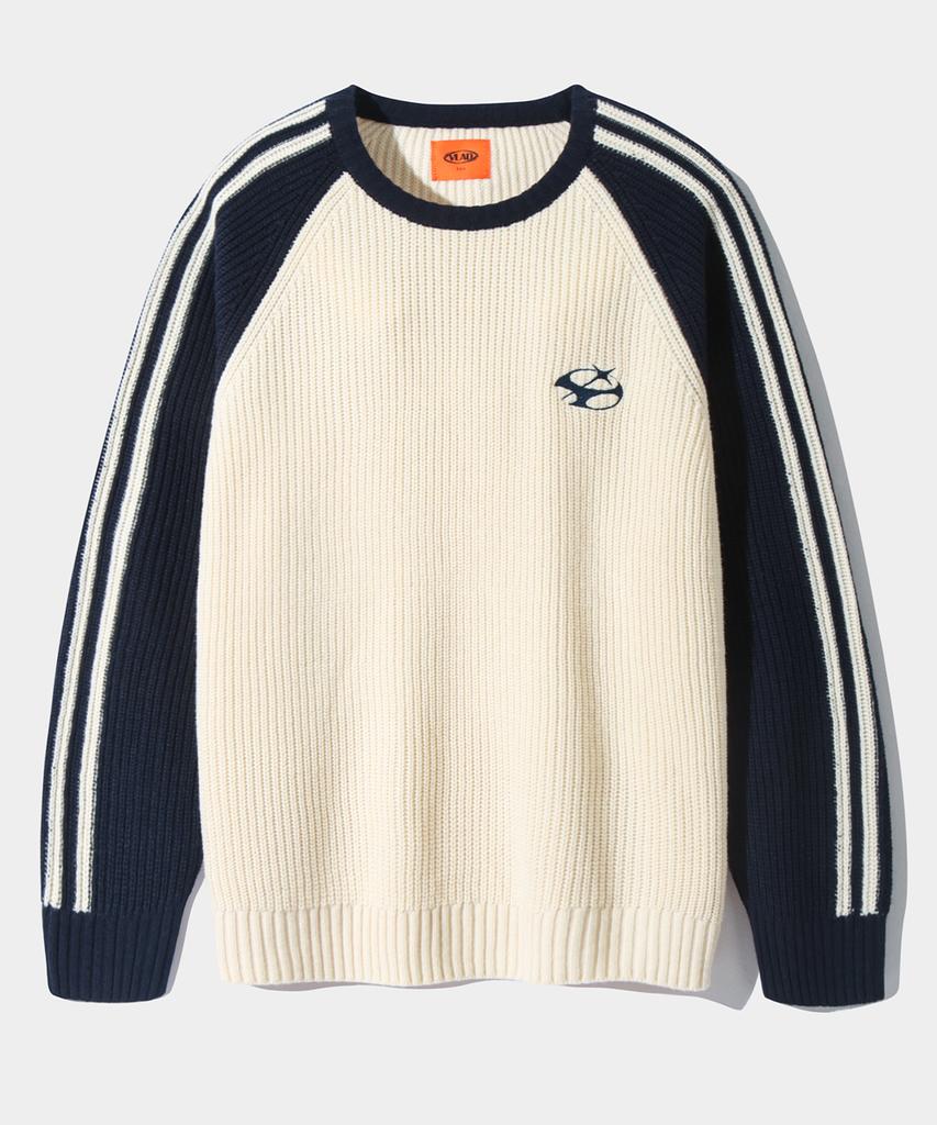 Dimiteulibeullaeg Vlad Raglan Track Sweatshirt Knit_Navy