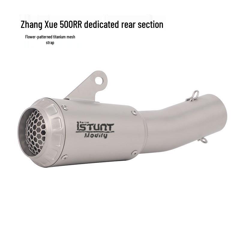 Zhangxue 500RR Modified Exhaust Pipe with Valve - Front and Tail Sections