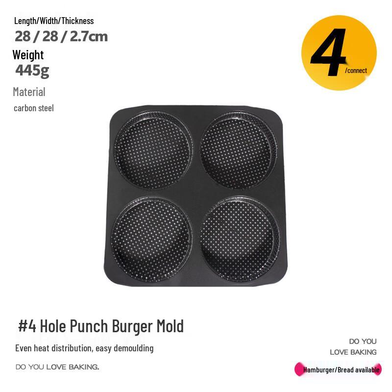 Perforated Hamburger Bun Baking Pan