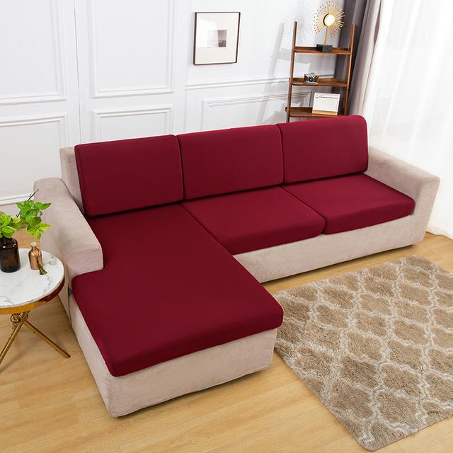 Elastischer, schlichter Sofa-Kissenbezug, leichter, atmungsaktiver Stoff, Sofabezüge für Wohnzimmer, waschbarer Möbel-Couch-Schutz