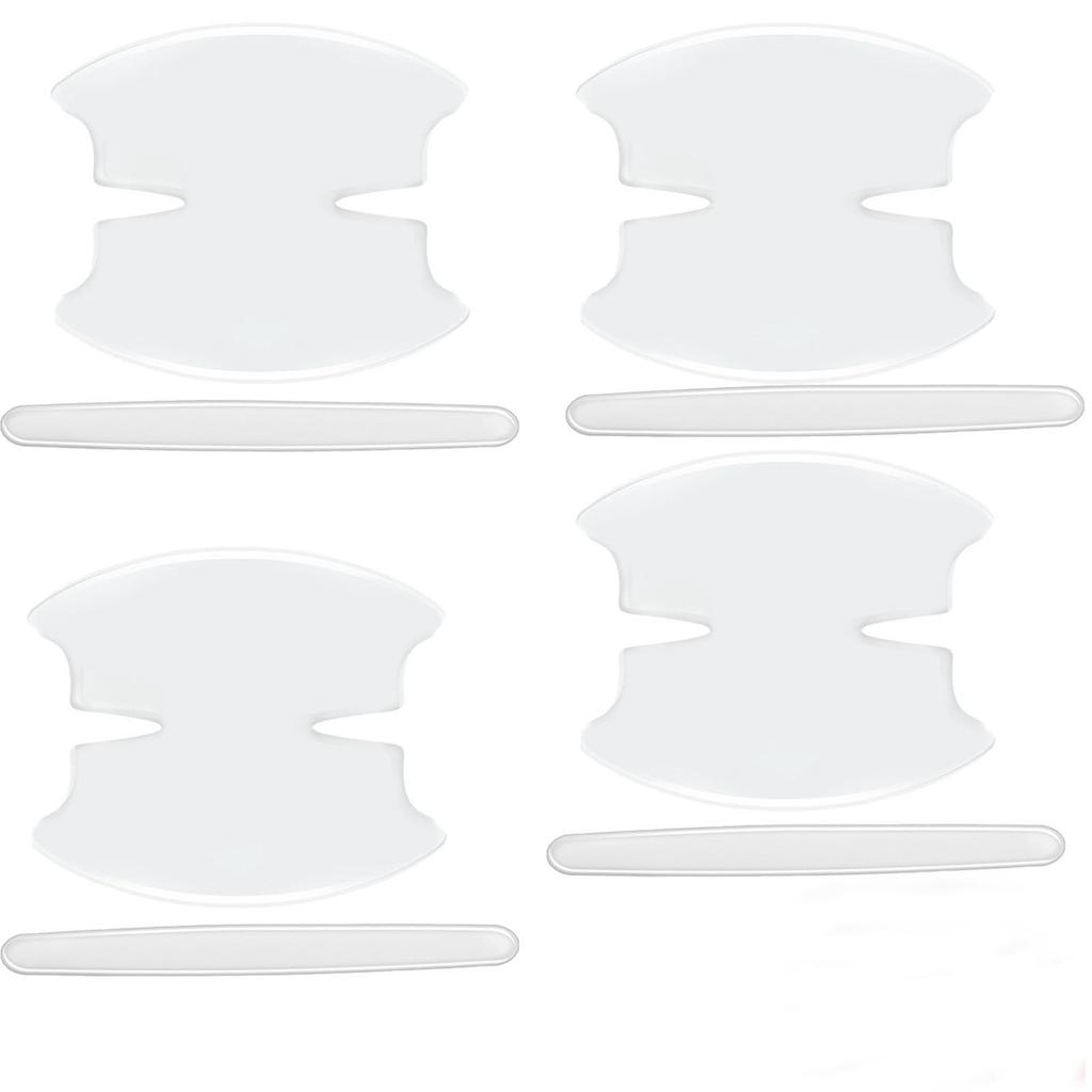 HUIKKJP Car Door Handle Protector, Door Guard, Set of 8, Transparent, Universal Type, For