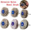 80-600 Grit Abrasive Nylon Wheel Brush Bench Wear-Resistant Wood Working Polishing