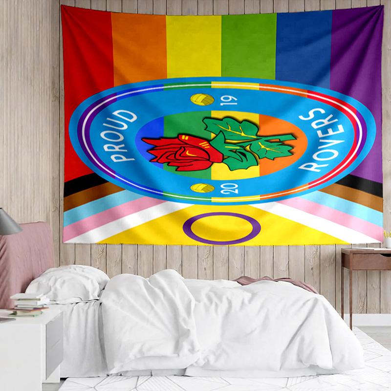 Rovers Crest Football Club Printed Printed Tapestry, for Bedroom,Livingroom, Dormitory, Large Wall Decor, Fabric Decor Fan Birthday Gifts