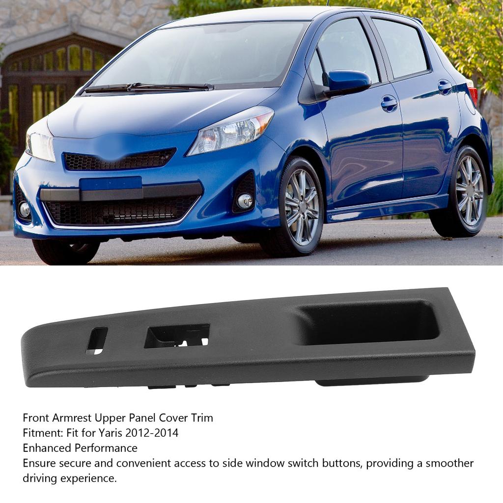 Górny Panel Podłokietnika Przedniego Solidna Osłona Ramki Przycisku Szyby Drzwiowej Wykończenie dla Yaris 2012 do 2014 Prawa 74231‑52650‑C0