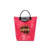 Longchamp X Toiletpapir Samarbejde Guld Bogstav Præget Logo Trykknap Genanvendt Polyester Lærred Tote Indkøbspose Mellem Kvinder tote Rød 10168TPD545