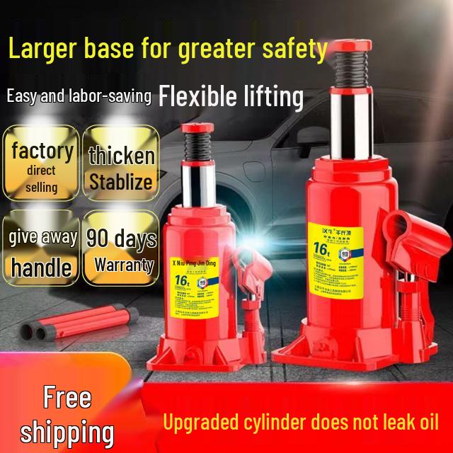 Han Niu 2-Ton Vertical Hydraulic Jack for Small Cars & 5-Ton Pneumatic Jack for Trucks